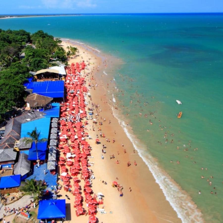 De Frente Pra Praia Apartamento Da Cris Taperapua - Condominio America Praia Flat Porto Seguro Exterior photo